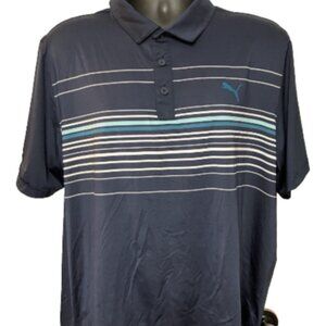 Puma Mens XL Multicolor Short Sleeve 3 Button style Collared Polo Shirt W/ Flaw